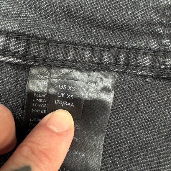 Free People Moonchild Denim Shirt Jacket Distressed Size XS Oversized Moondust - Picture 9 of 14